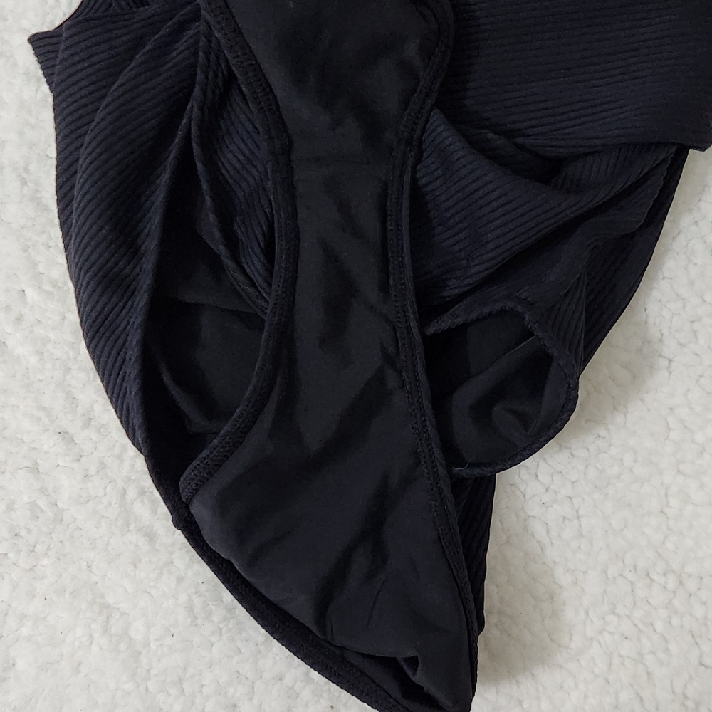 New!Montce Kim Ribbed‎ Belted  One Piece Swimsuit with Ring Detail - Picture 15 of 16